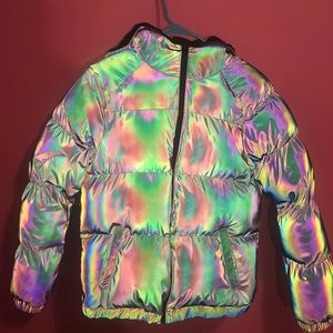 iridescent bubble coat